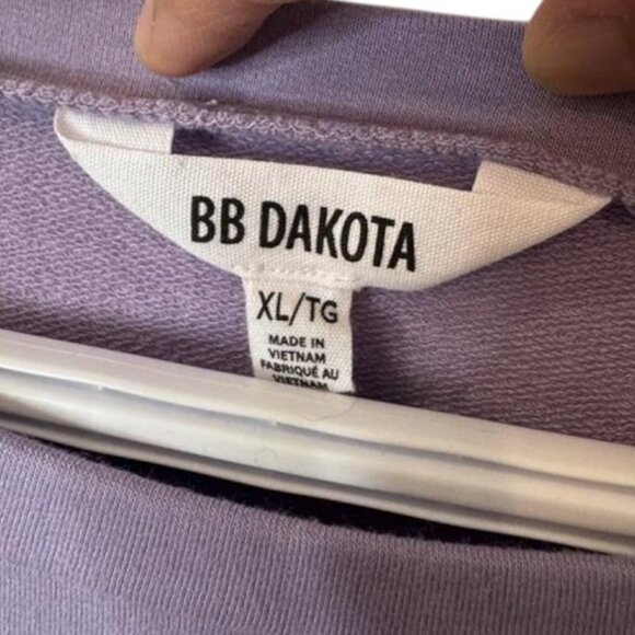 BB Dakota long sleeve pullover sweatshirt lavender women's size XL NWT - Picture 3 of 4